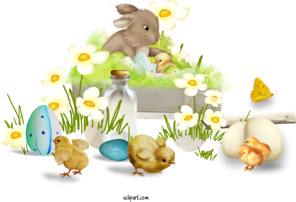 Free Holidays Grass Easter Animal Figure For Easter Clipart Transparent Background
