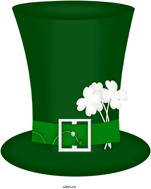 Free Holidays Green Flowerpot Plant For Saint Patricks Day Clipart Transparent Background