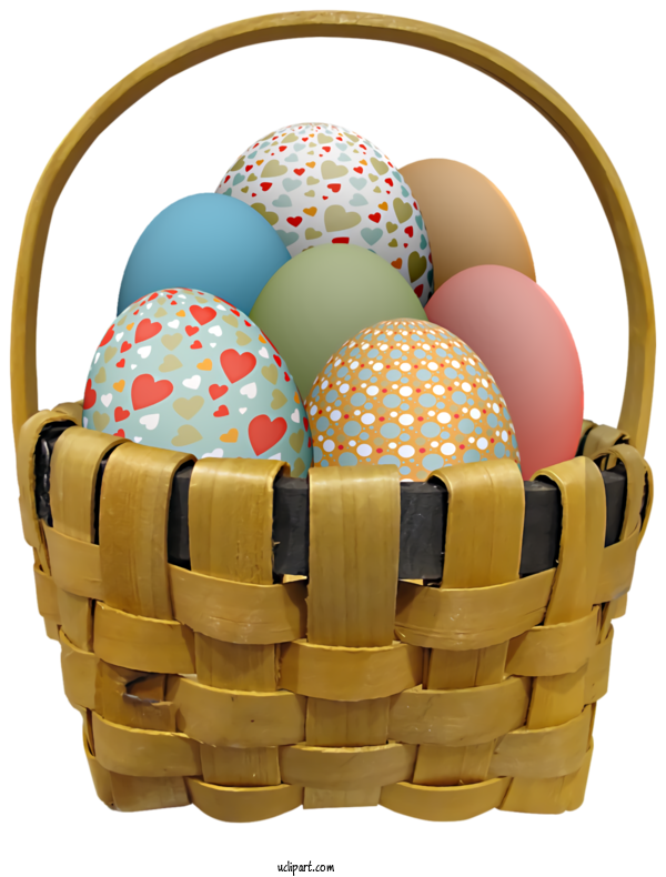 Free Holidays Basket Gift Basket Storage Basket For Easter Clipart Transparent Background