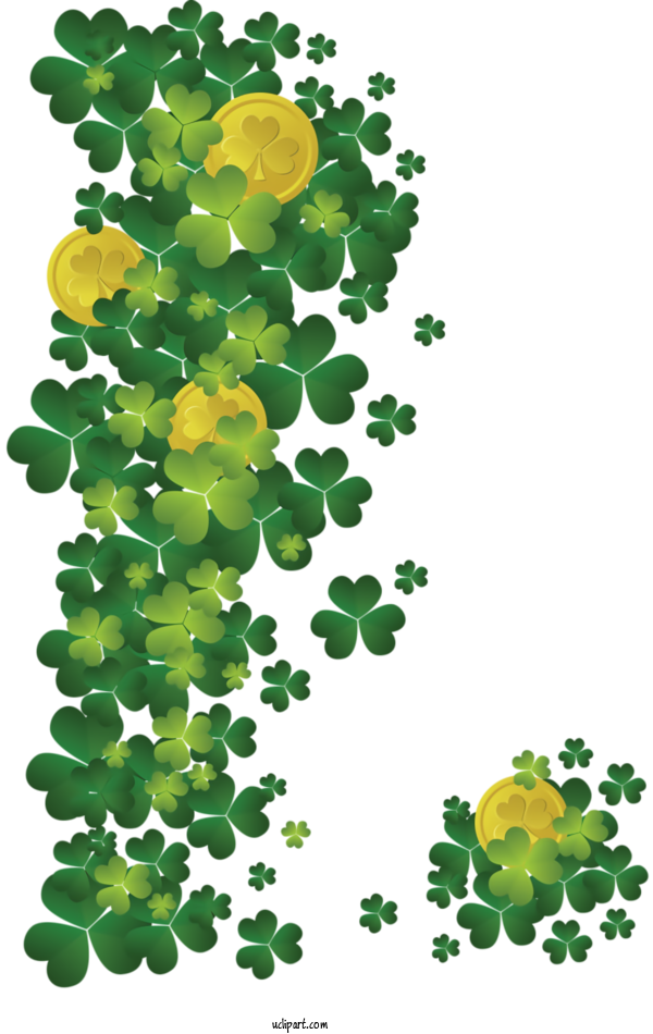 Free Holidays Green Leaf Plant For Saint Patricks Day Clipart Transparent Background