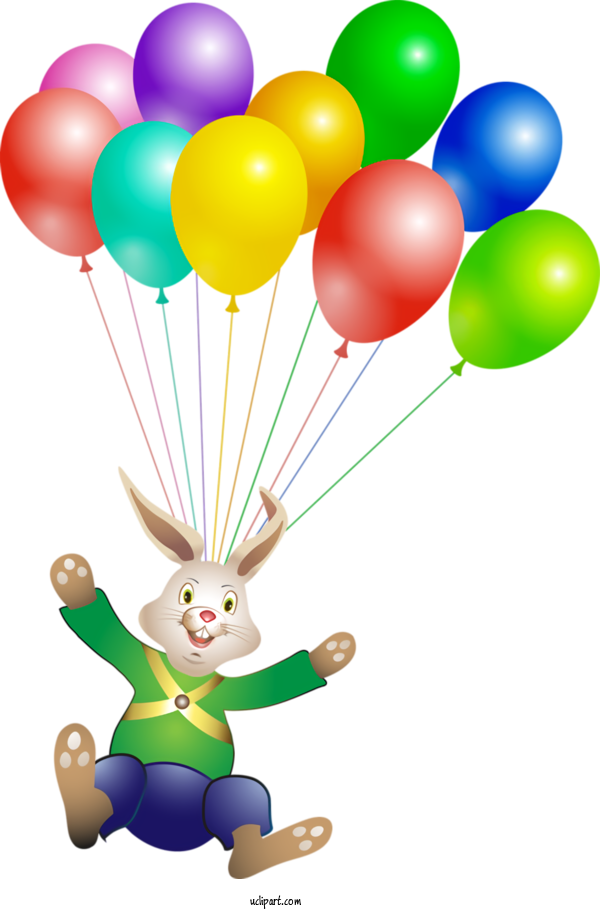 Free Holidays Balloon Party Supply Happy For Easter Clipart Transparent Background