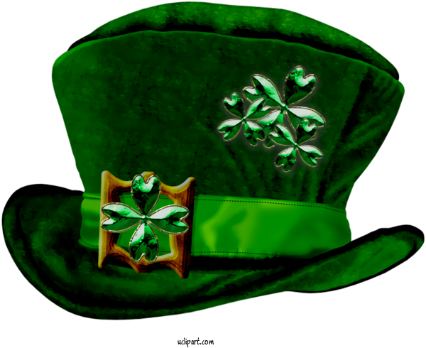Free Holidays Green Costume Hat Costume Accessory For Saint Patricks Day Clipart Transparent Background
