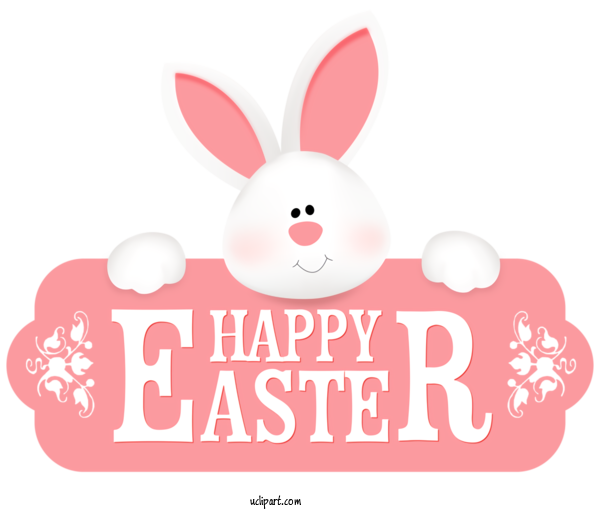 Free Holidays Rabbit Easter Bunny Rabbits And Hares For Easter Clipart Transparent Background