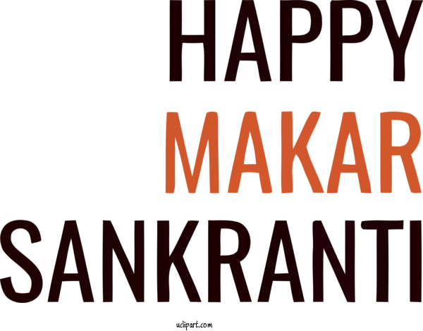Free Holidays Font Text Logo For Makar Sankranti Clipart Transparent Background
