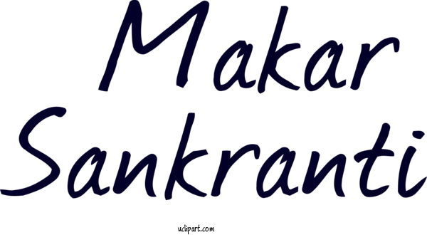 Free Holidays Font Text Calligraphy For Makar Sankranti Clipart Transparent Background