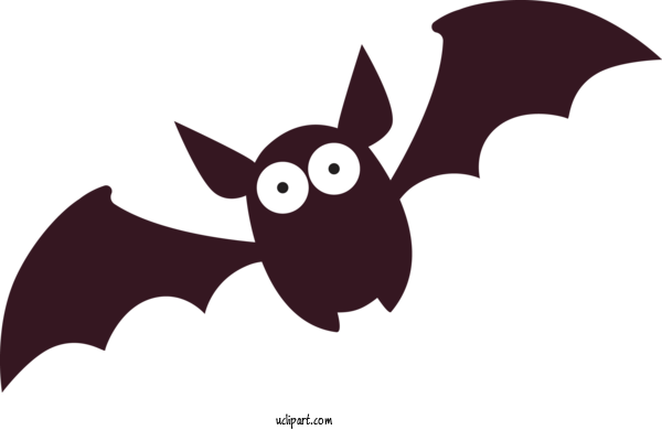 Free Holidays Bat Cartoon For Halloween Clipart Transparent Background
