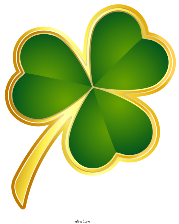 Free Holidays Leaf Green Shamrock For Saint Patricks Day Clipart Transparent Background
