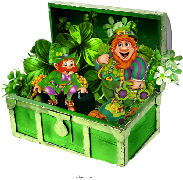 Free Holidays Leprechaun Plant For Saint Patricks Day Clipart Transparent Background