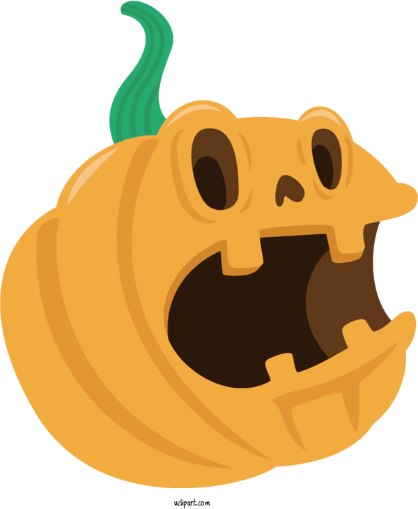 Free Holidays Pumpkin Calabaza Vegetable For Halloween Clipart Transparent Background