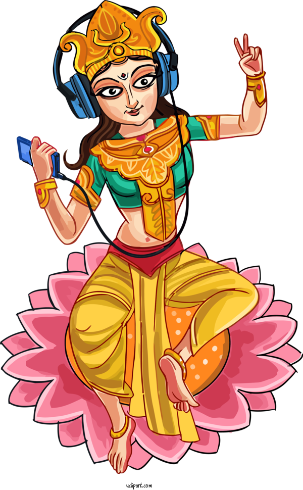 Free Holidays Cartoon Costume Costume Design For Basant Panchami Clipart Transparent Background