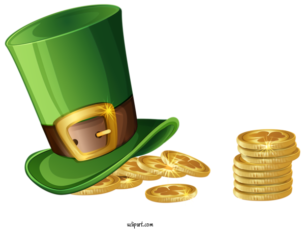 Free Holidays Coin Cuisine Junk Food For Saint Patricks Day Clipart Transparent Background