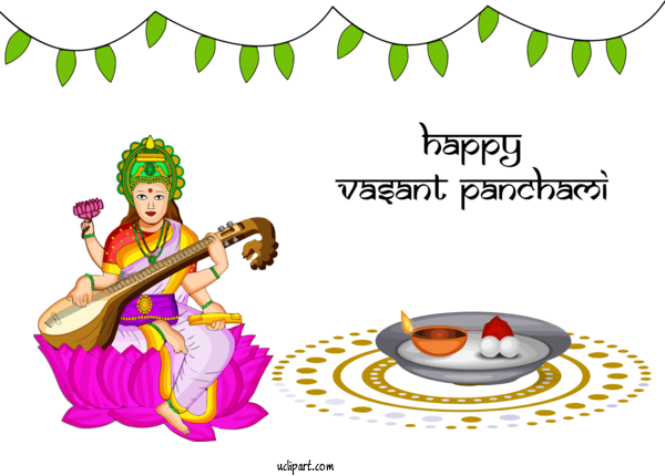 Free Holidays Indian Musical Instruments For Basant Panchami Clipart Transparent Background