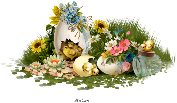 Free Holidays Flower Garnish Cut Flowers For Easter Clipart Transparent Background