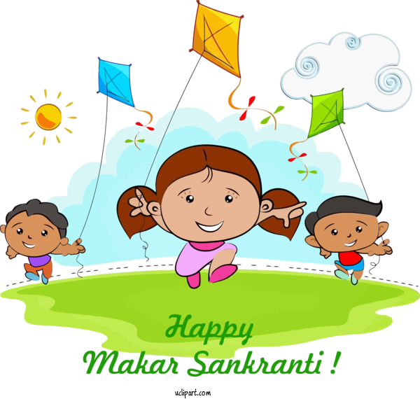 Free Holidays Cartoon Sharing Happy For Makar Sankranti Clipart Transparent Background