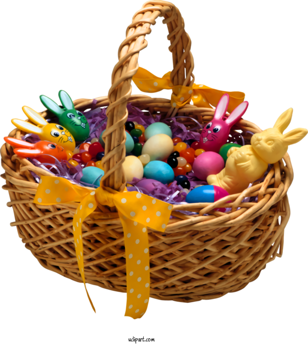 Free Holidays Gift Basket Basket Food For Easter Clipart Transparent Background