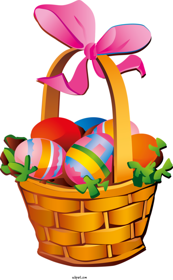 Free Holidays Easter Egg Gift Basket Basket For Easter Clipart Transparent Background