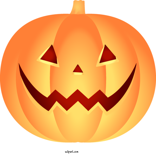 Free Holidays Calabaza Orange Jack O' Lantern For Halloween Clipart Transparent Background