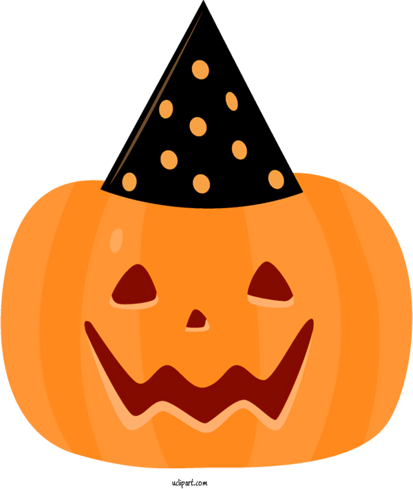 Free Holidays Calabaza Orange Trick Or Treat For Halloween Clipart Transparent Background