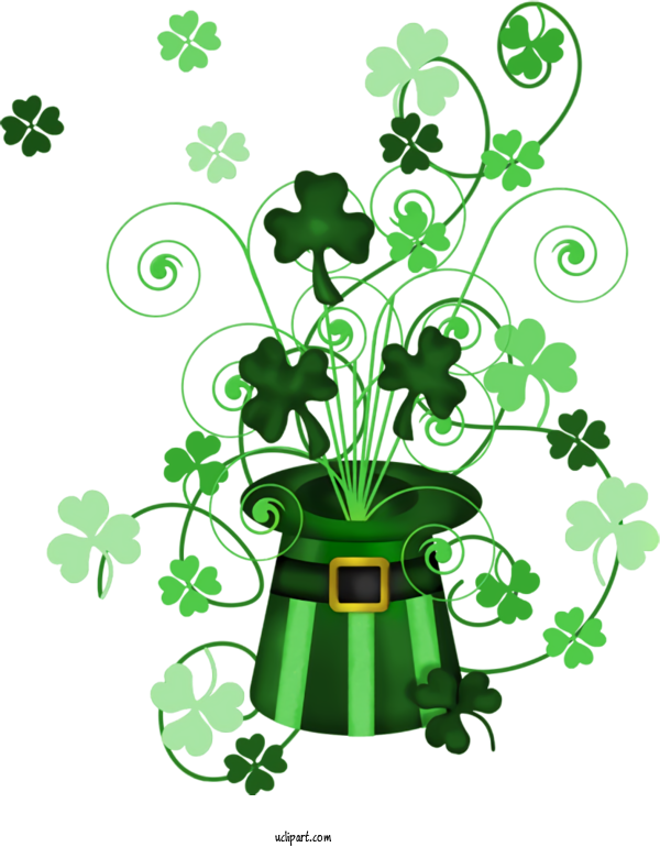 Free Holidays Green Plant Leaf For Saint Patricks Day Clipart Transparent Background