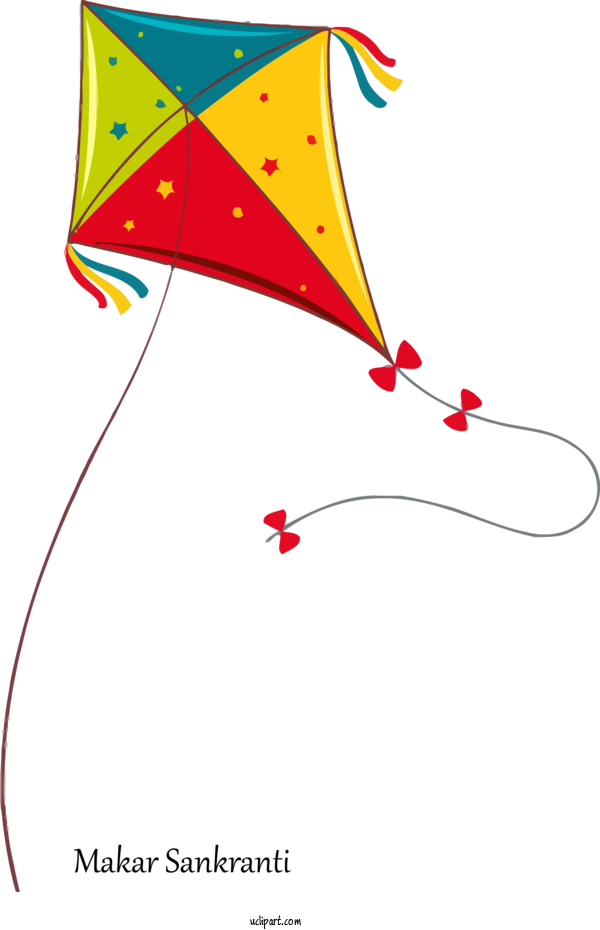 Free Holidays Kite Line For Makar Sankranti Clipart Transparent Background