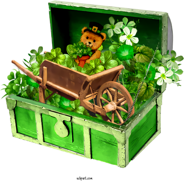 Free Holidays Green Grass Clover For Saint Patricks Day Clipart Transparent Background