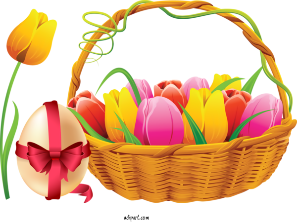 Free Holidays Tulip Easter Easter Egg For Easter Clipart Transparent Background