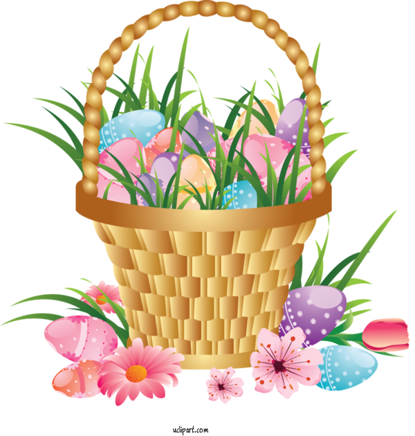 Free Holidays Flowerpot Grass Plant For Easter Clipart Transparent Background
