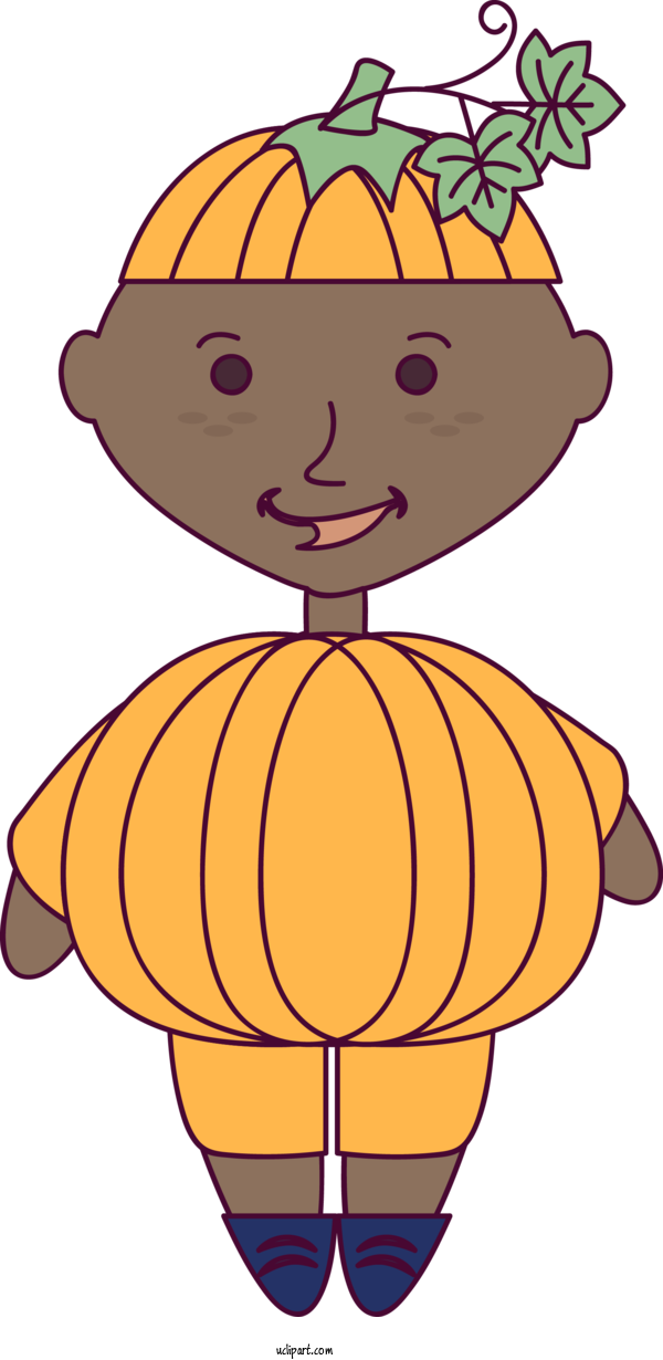 Free Holidays Facial Expression Cartoon Orange For Halloween Clipart Transparent Background