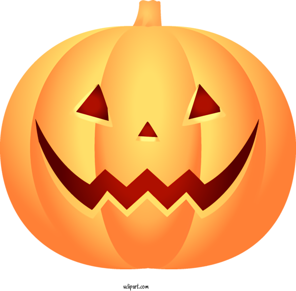 Free Holidays Calabaza Orange Pumpkin For Halloween Clipart Transparent Background