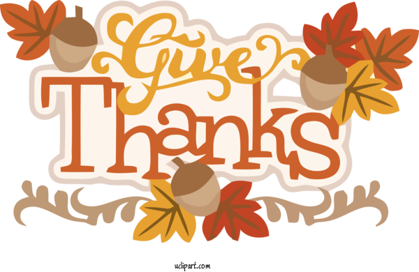 Free Holidays Text Leaf Font For Thanksgiving Clipart Transparent Background