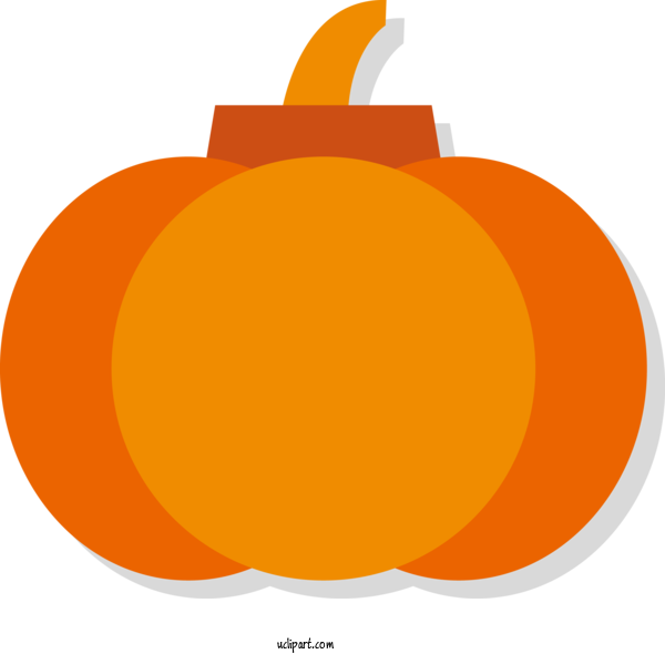 Free Holidays Orange Pumpkin Fruit For Halloween Clipart Transparent Background