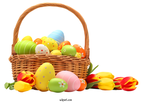 Free Holidays Easter Easter Egg Basket For Easter Clipart Transparent Background