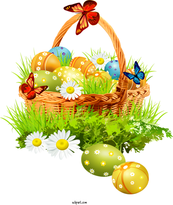 Free Holidays Easter Egg Easter Grass For Easter Clipart Transparent Background