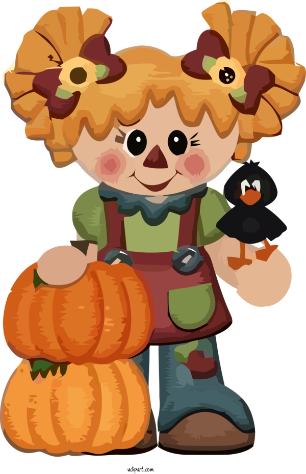 Free Holidays Cartoon Pumpkin For Thanksgiving Clipart Transparent Background