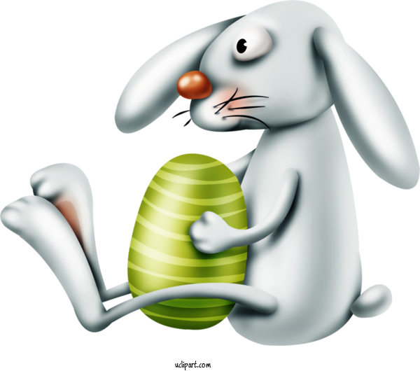 Free Holidays Cartoon Animation Rabbit For Easter Clipart Transparent Background