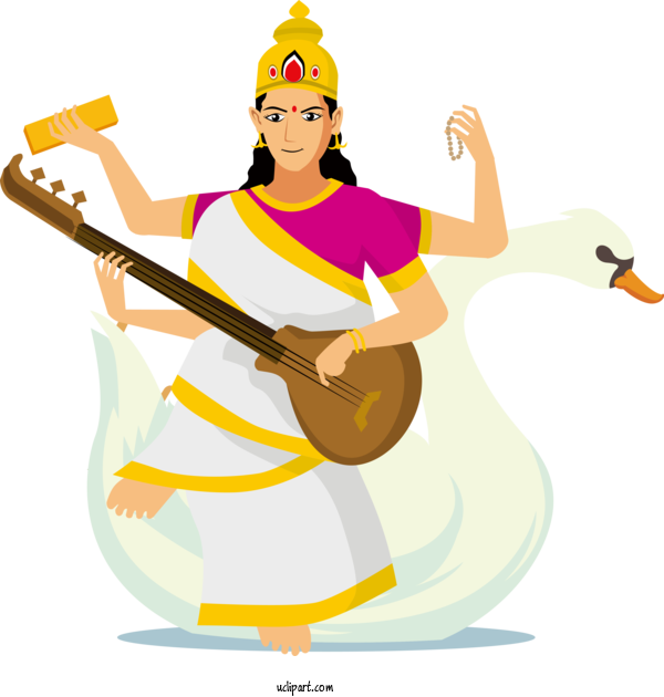 Free Holidays Cartoon Musical Instrument Indian Musical Instruments For Basant Panchami Clipart Transparent Background