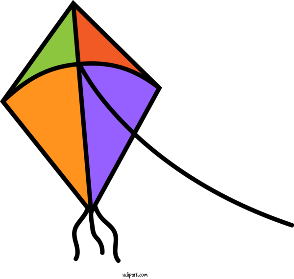 Free Holidays Line Sport Kite Triangle For Makar Sankranti Clipart Transparent Background