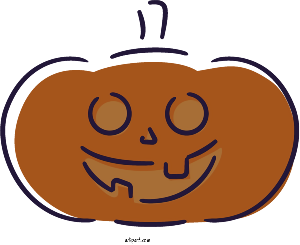 Free Holidays Facial Expression Orange Smile For Halloween Clipart Transparent Background