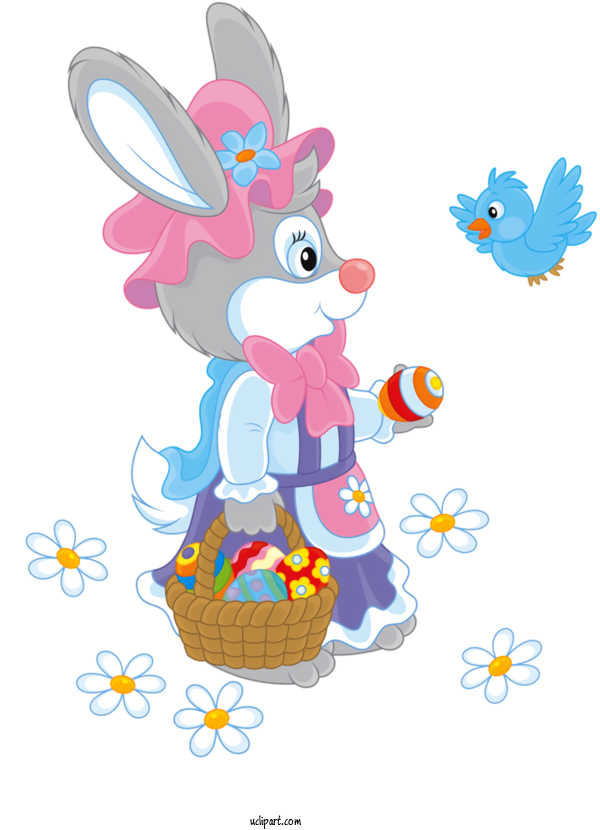 Free Holidays Cartoon Animal Figure For Easter Clipart Transparent Background