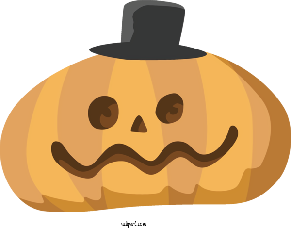 Free Holidays Pumpkin Calabaza Cartoon For Halloween Clipart Transparent Background