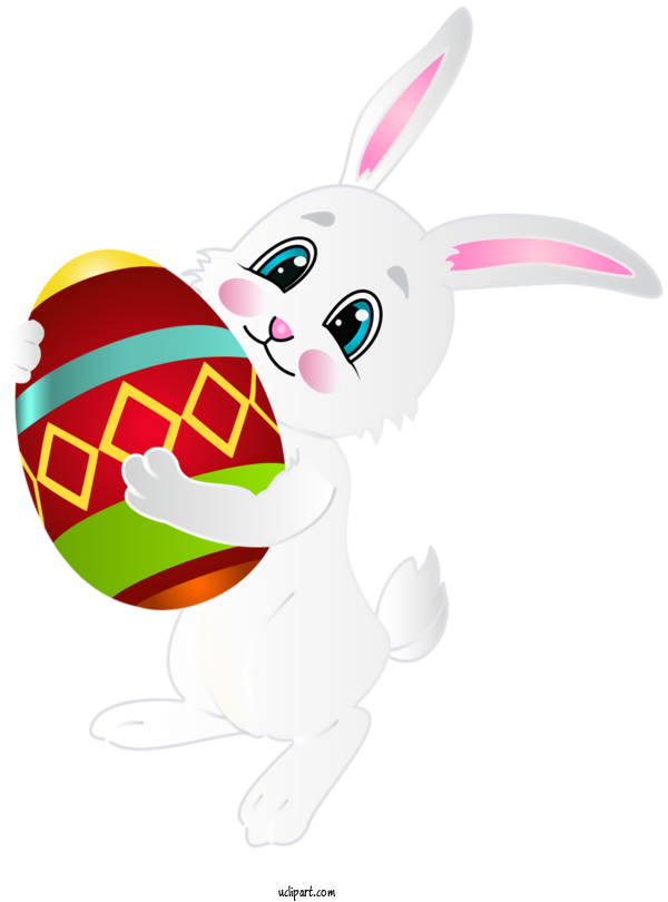 Free Holidays Cartoon Rabbit Easter Bunny For Easter Clipart Transparent Background