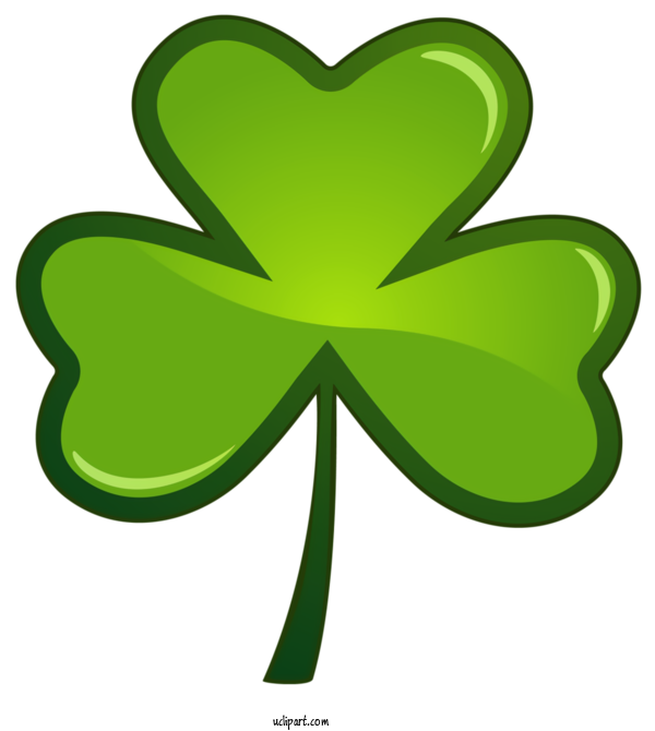 Free Holidays Green Shamrock Symbol For Saint Patricks Day Clipart Transparent Background