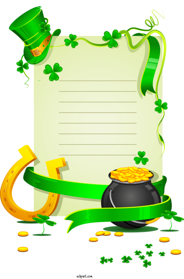 Free Holidays Green For Saint Patricks Day Clipart Transparent Background