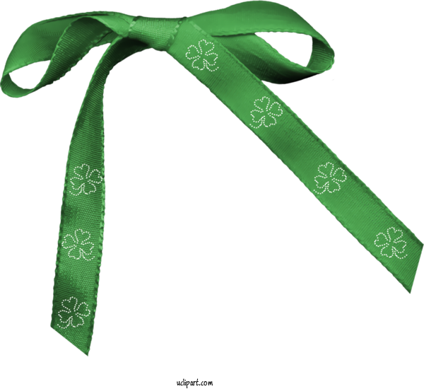 Free Holidays Green Ribbon Font For Saint Patricks Day Clipart Transparent Background