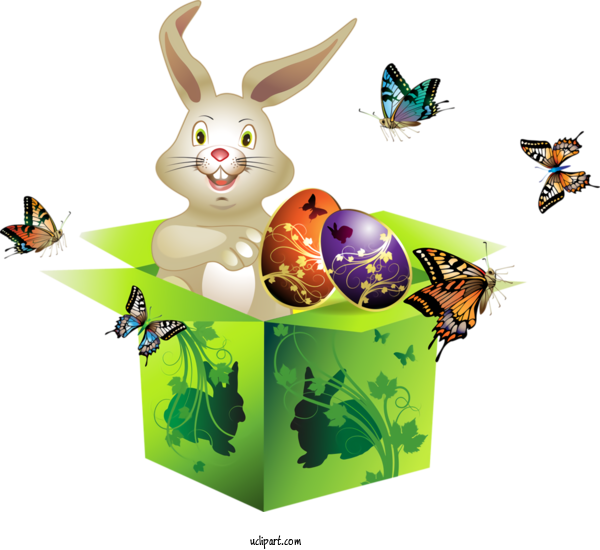 Free Holidays Easter Egg Easter Bunny Rabbit For Easter Clipart Transparent Background