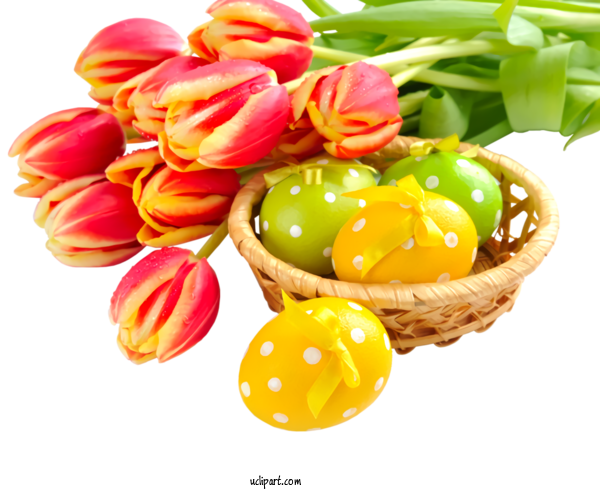 Free Holidays Easter Egg Tulip Food For Easter Clipart Transparent Background