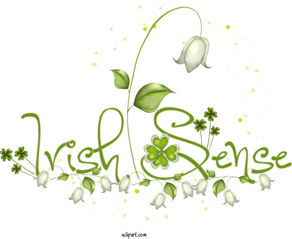 Free Holidays Plant Font Logo For Saint Patricks Day Clipart Transparent Background