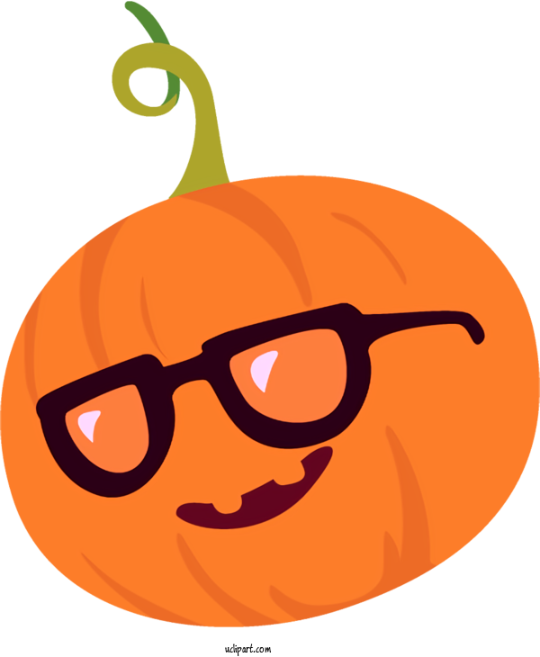 Free Holidays Orange Vegetable Pumpkin For Halloween Clipart Transparent Background