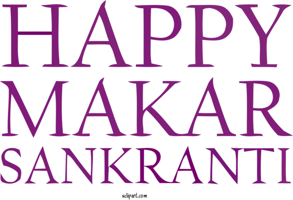 Free Holidays Font Text Pink For Makar Sankranti Clipart Transparent Background