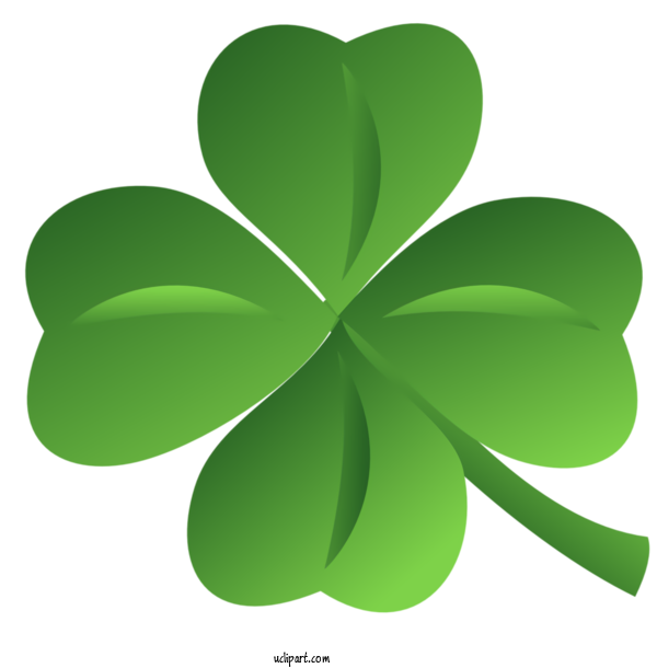 Free Holidays Green Leaf Petal For Saint Patricks Day Clipart Transparent Background